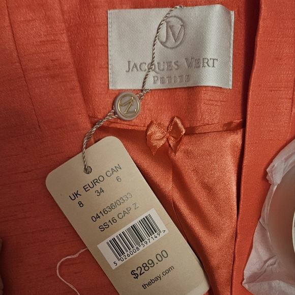 Jacques Vert half blazer Coral Pink - Picture 2 of 4